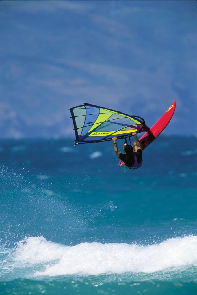 Young man windsurfing Maui's north shore. — Hookipa Bayview Cottage